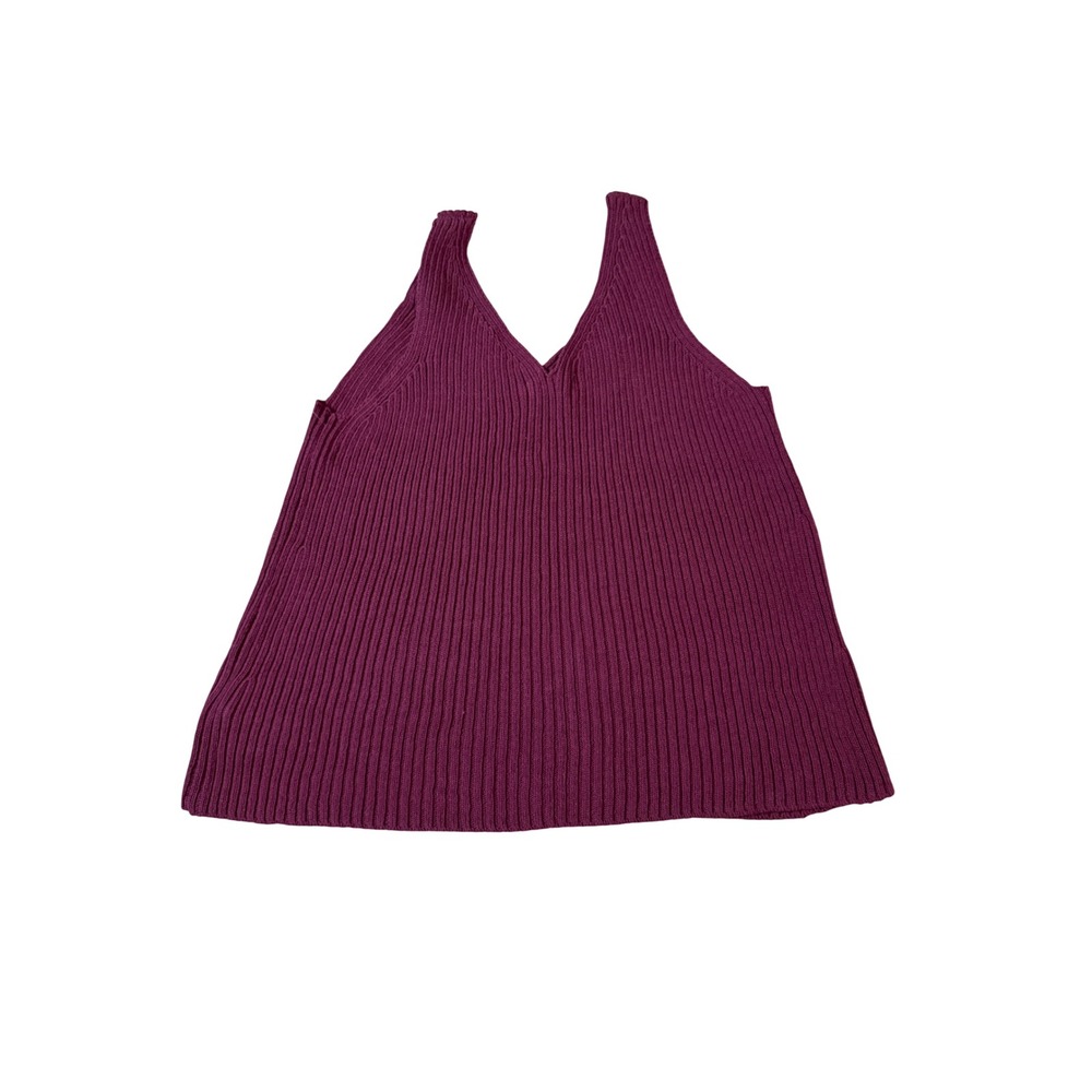 NEW Carve Design Size Small Micah Deep Dark Purple Tank Knit Sleeveless V-Neck - Picture 4 of 6